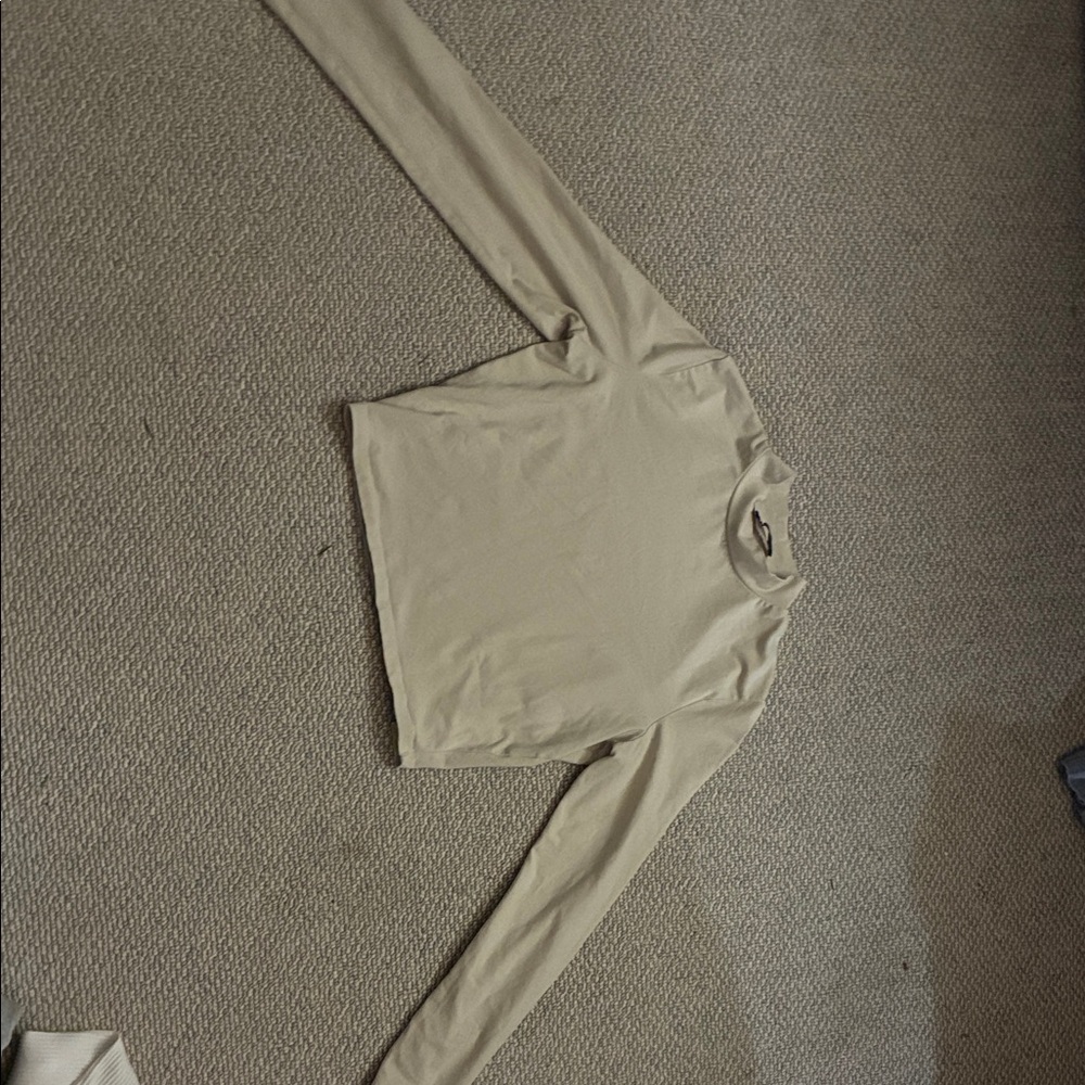 Zara Cream Long Sleeve Top